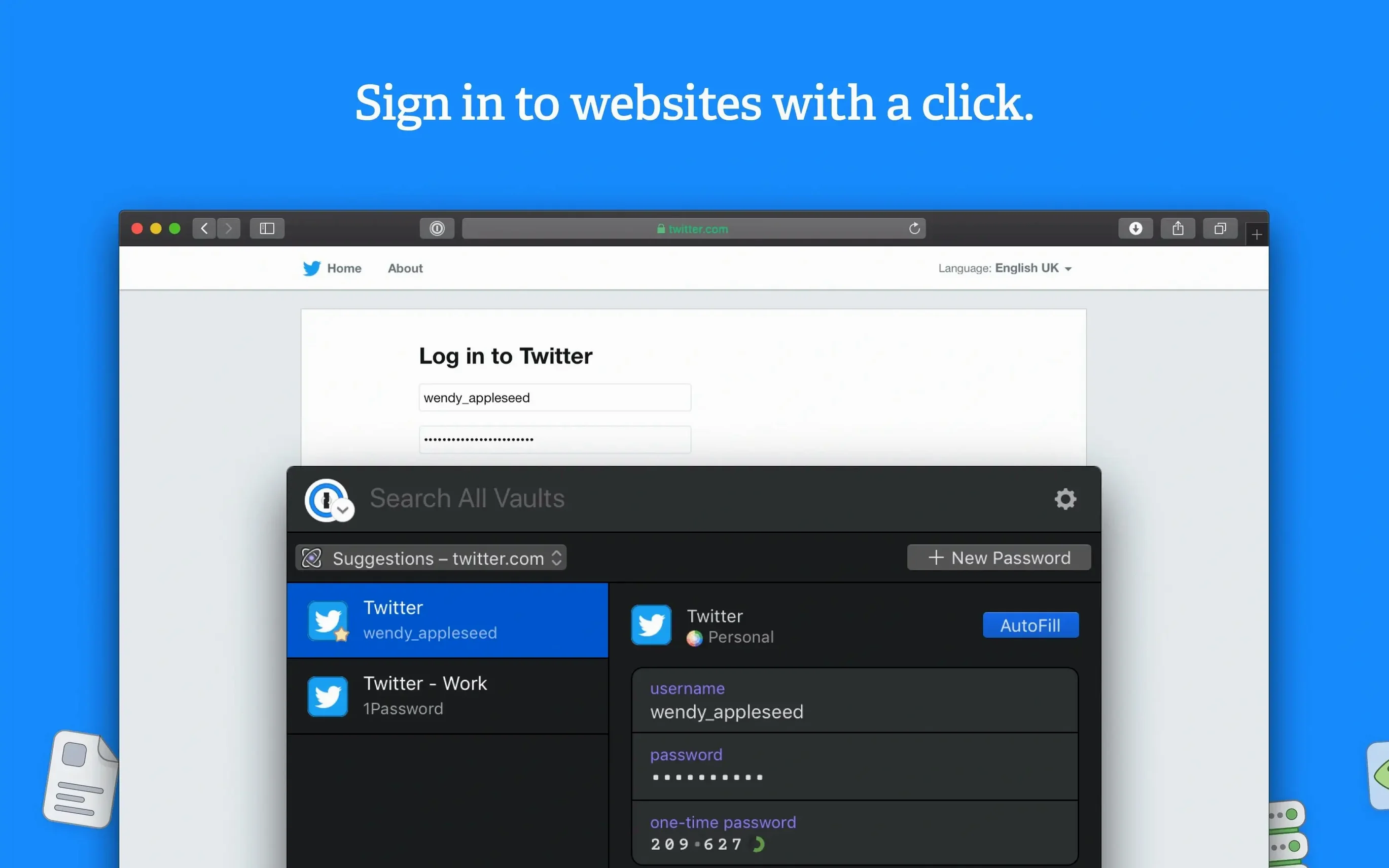 1Password: slide 3 of 4 1Password example 3