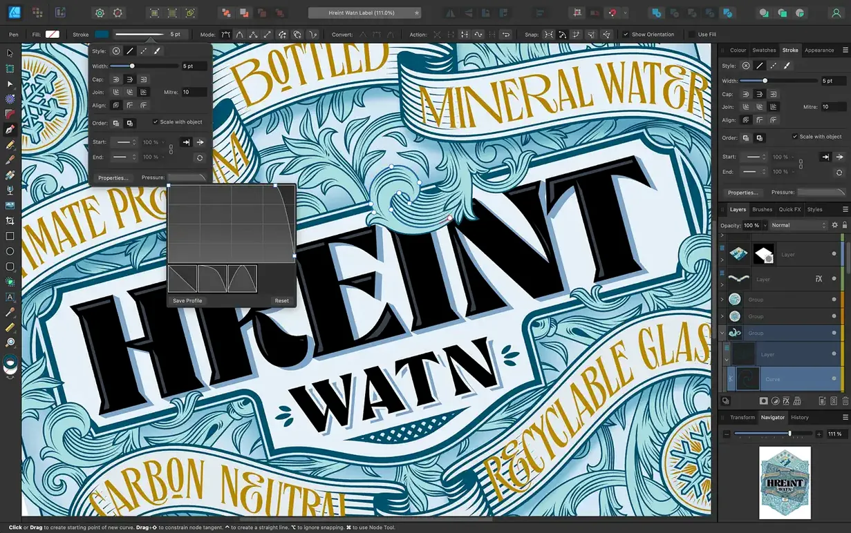Affinity Designer tools, view 2