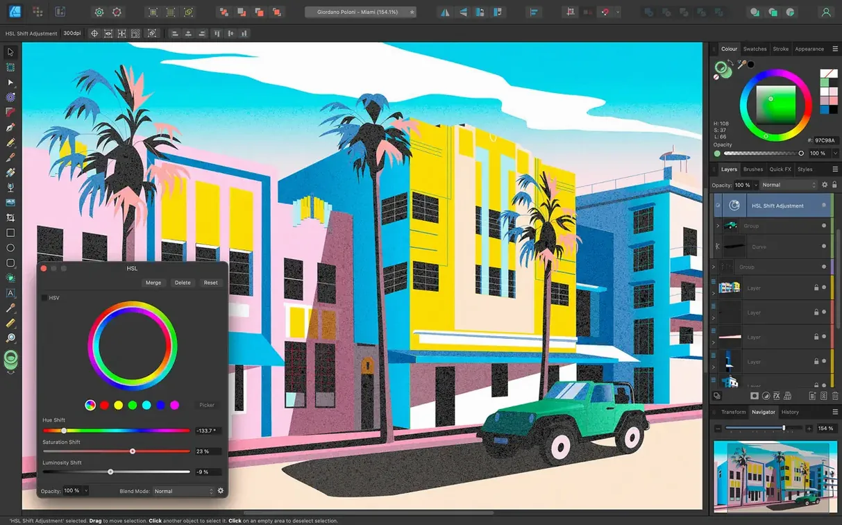 Affinity Designer tools, view 3
