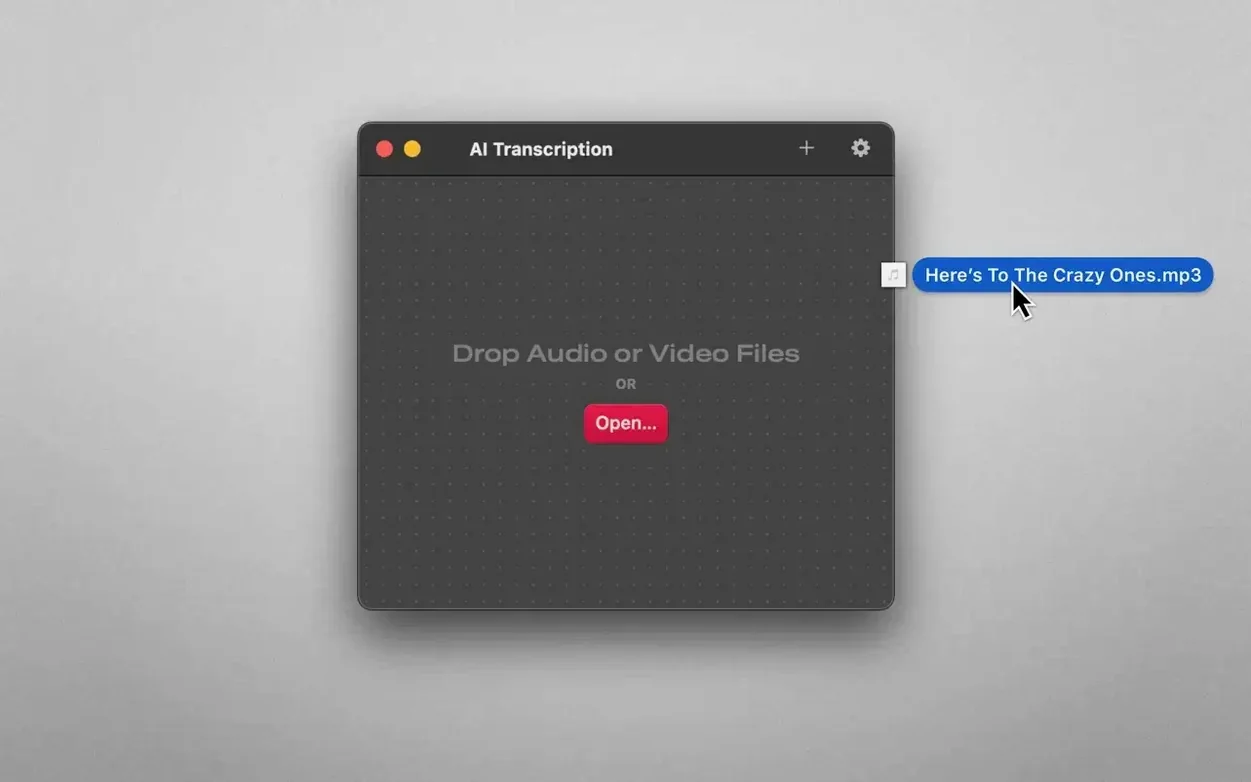 AI Transcription: slide 1 of 4 ai transcription on a Mac