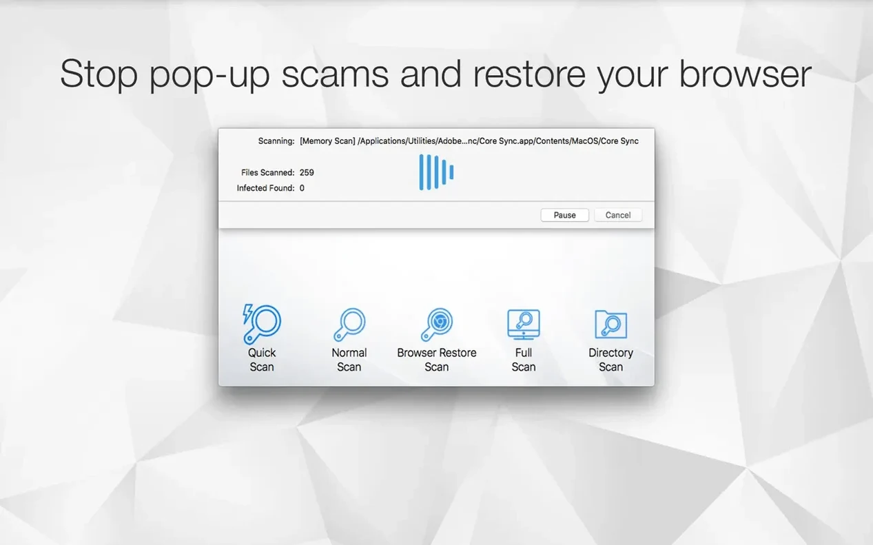 Antivirus Zap - Virus Scanner: slide 3 of 4 Antivirus Zap - Virus Scanner example 3