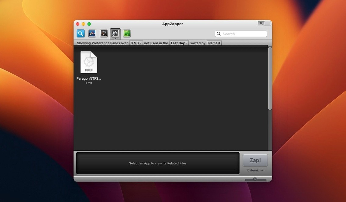 AppZapper — frame 2 AppZapper tools, view 2