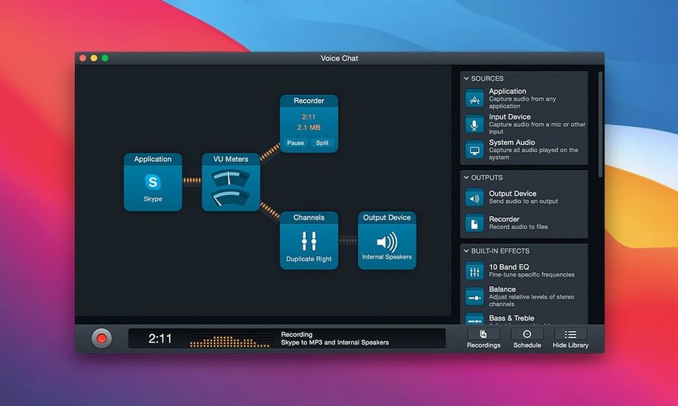 Audio Hijack — frame 3 Audio Hijack tools, view 3