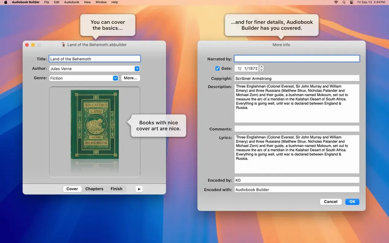 Audiobook Builder: slide 4 of 6 Audiobook Builder example 4