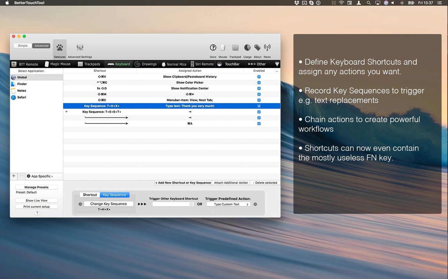 BetterTouchTool tools, view 3