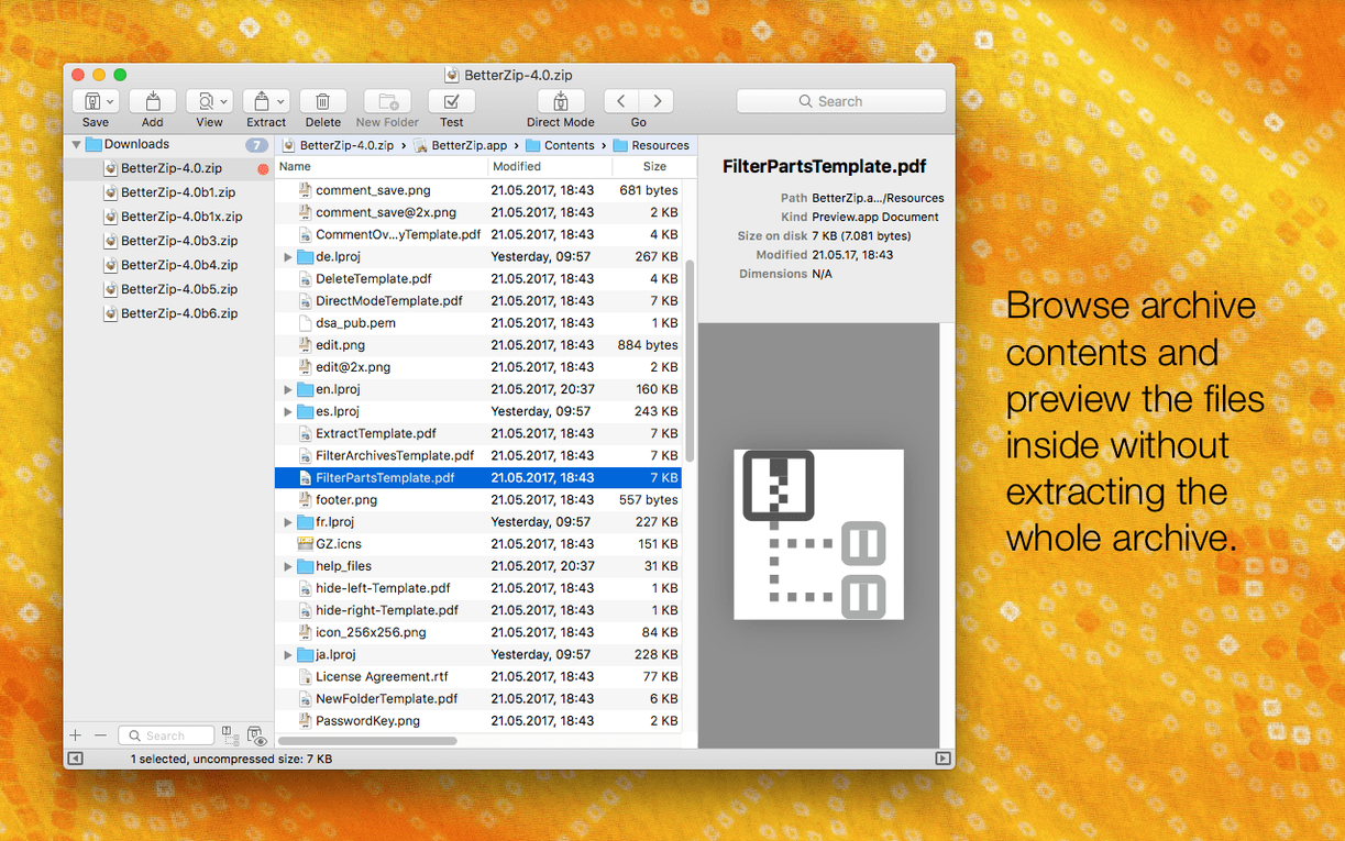 betterzip for mac on a Mac