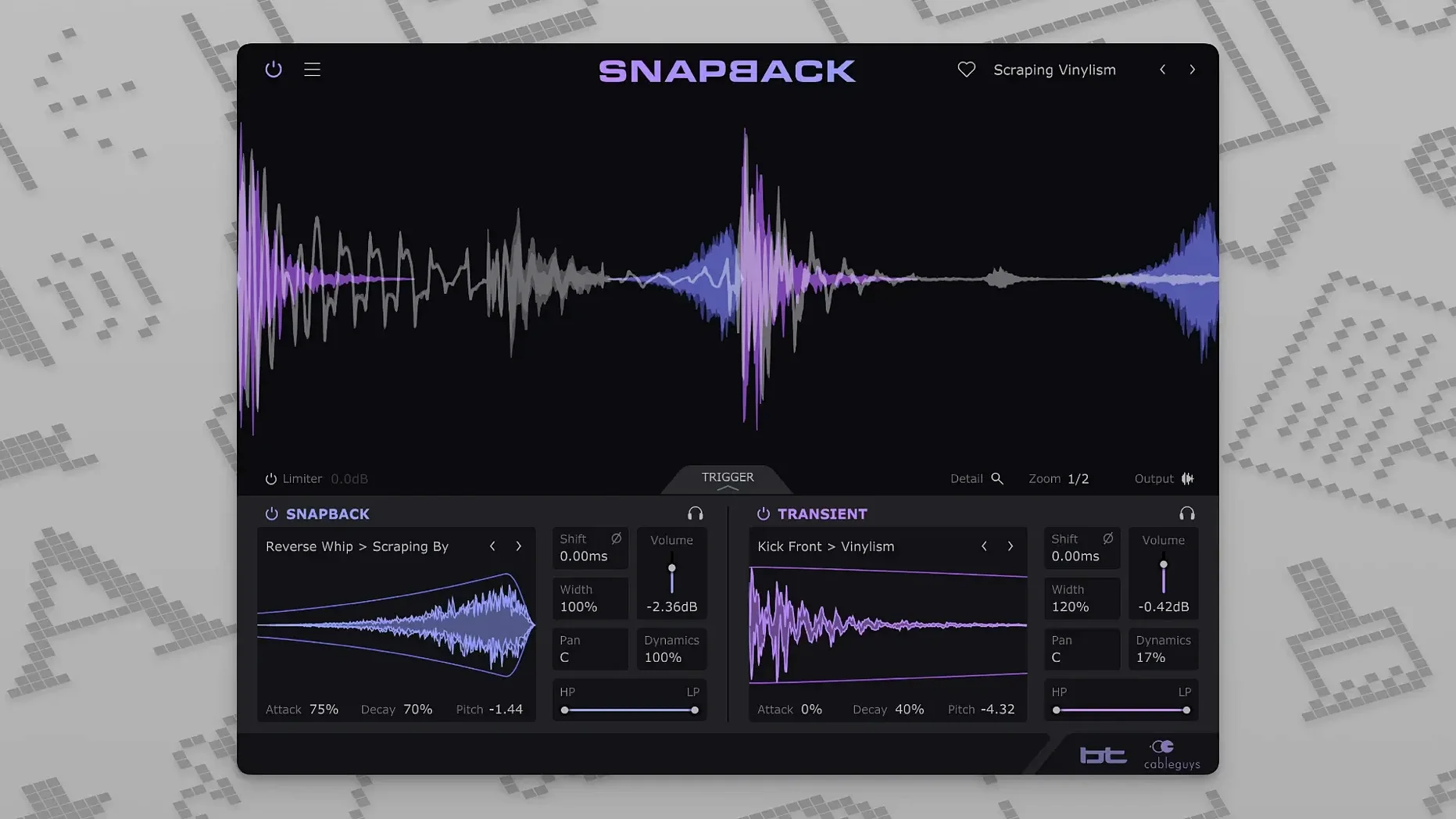 Cableguys Snapback — frame 1 snapback plugin crack — main panel