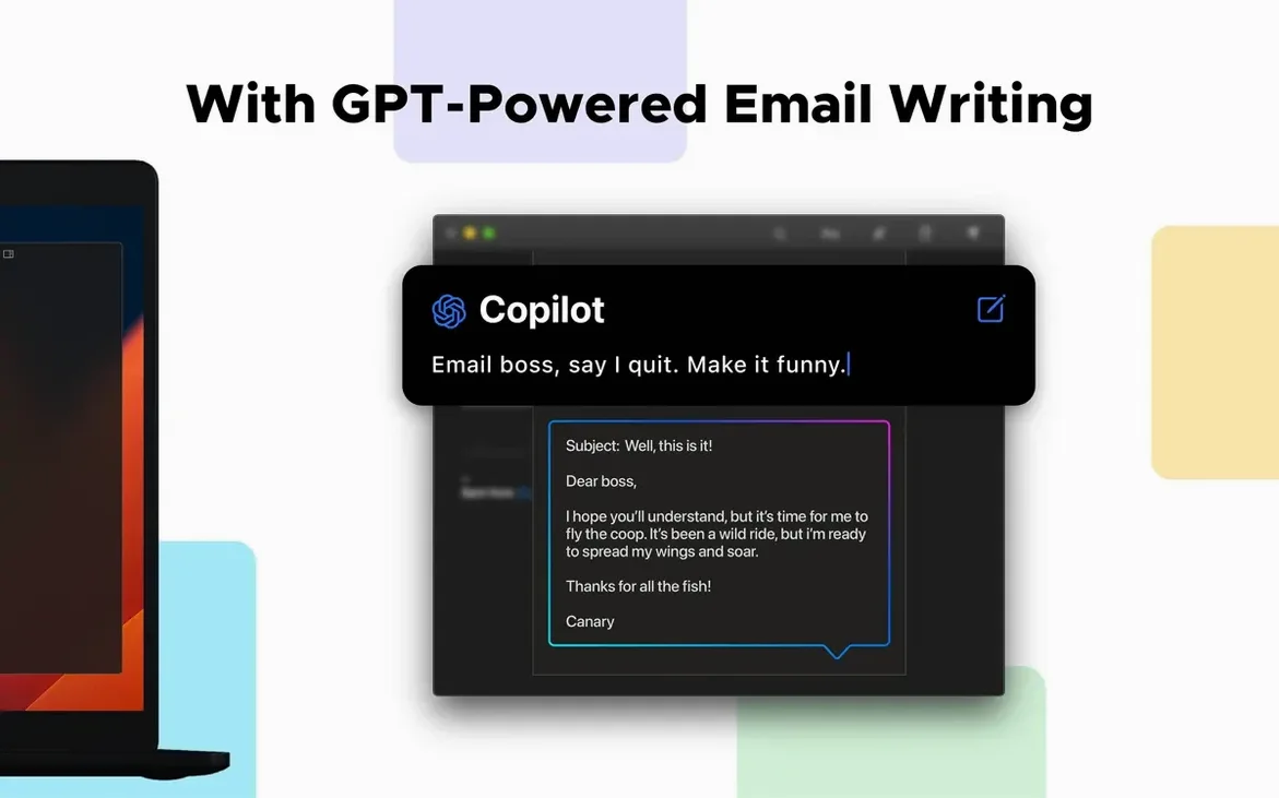 Canary Mail: slide 2 of 4 Canary Mail example 2