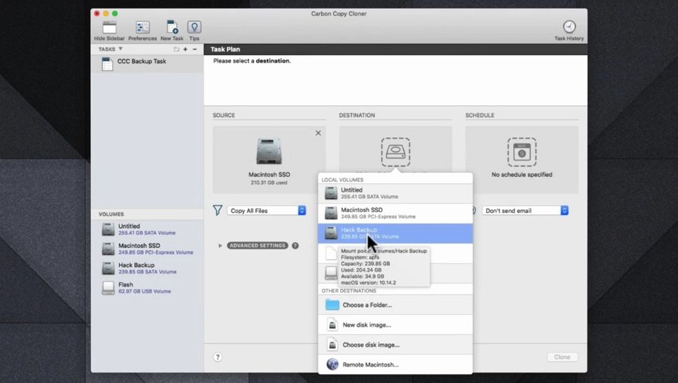 Carbon Copy Cloner — frame 3 Carbon Copy Cloner tools, view 3