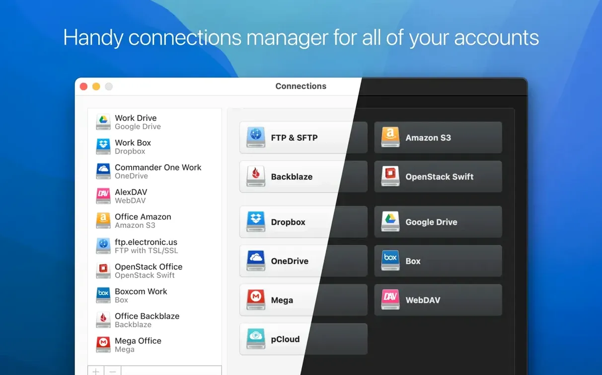 CloudMounter tools, view 5