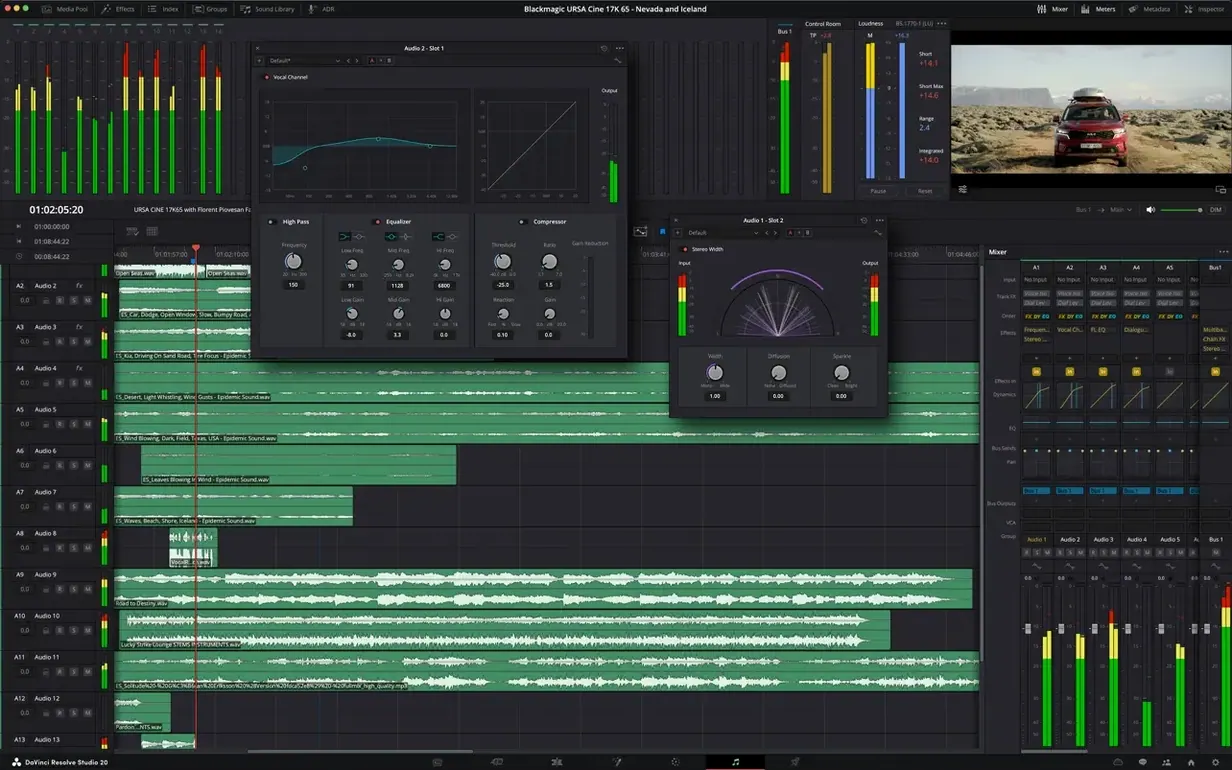 DaVinci Resolve Studio tools, view 5
