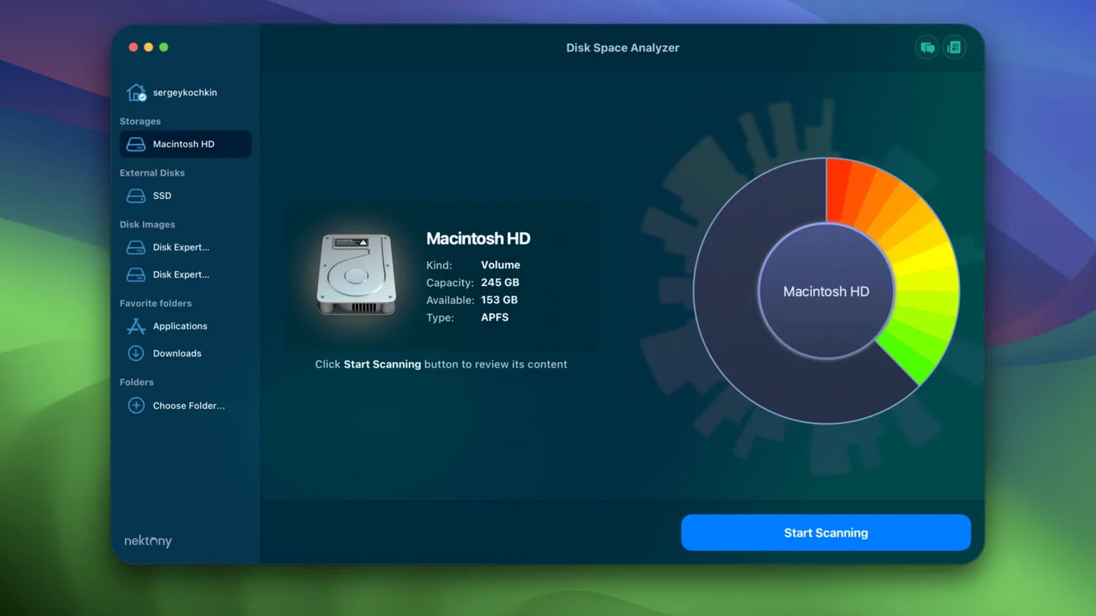disk space analyzer crack mac — main panel