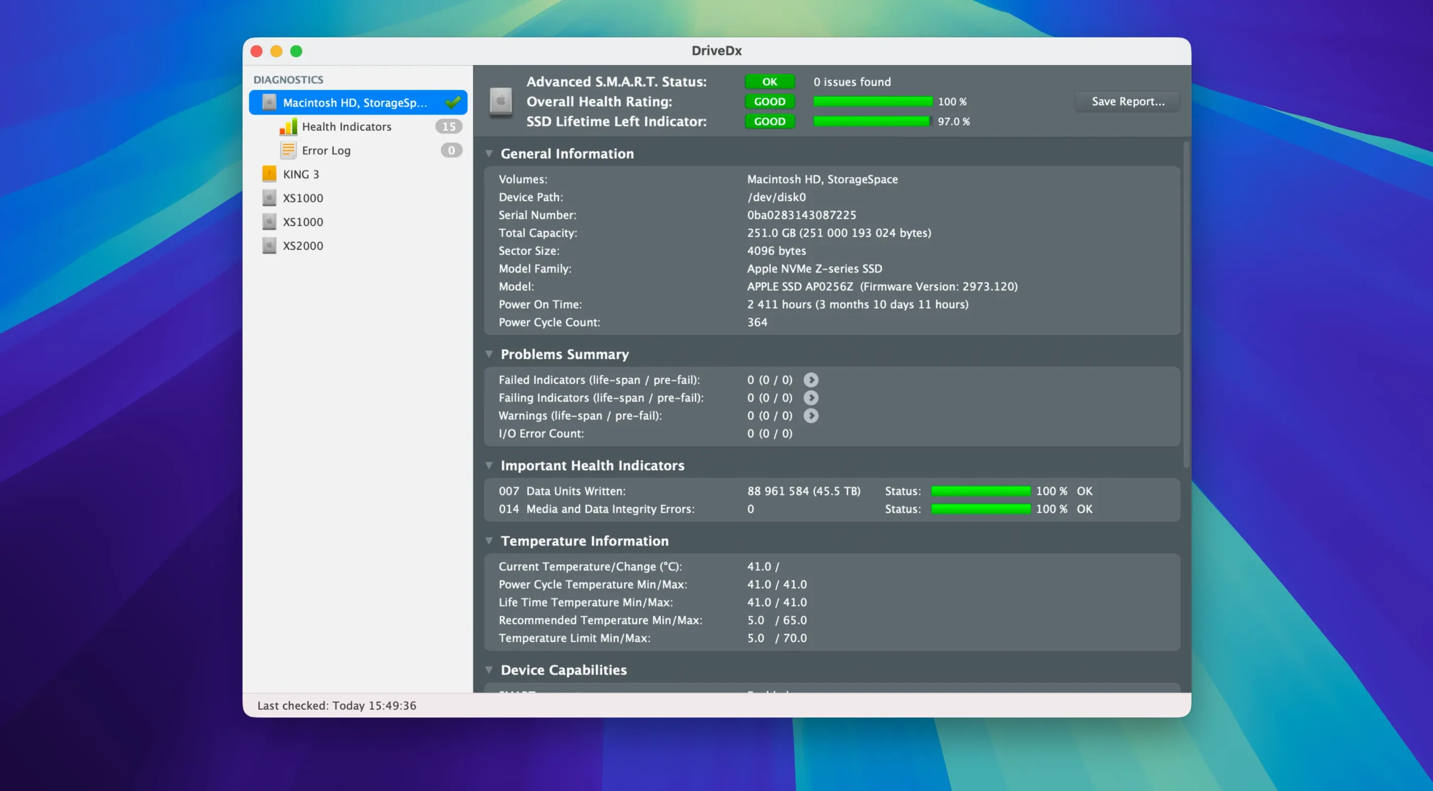 DriveDx — frame 1 drivedx mac full — main panel