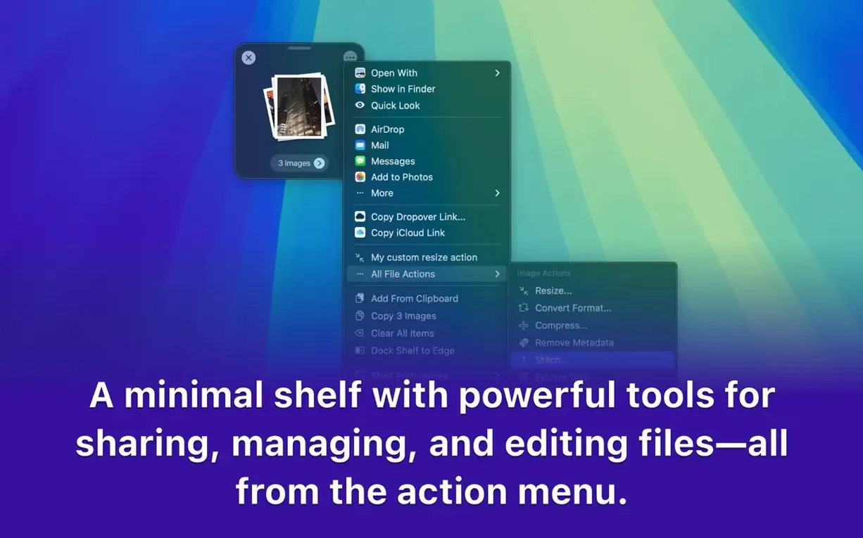 Dropover — frame 3 Dropover tools, view 3