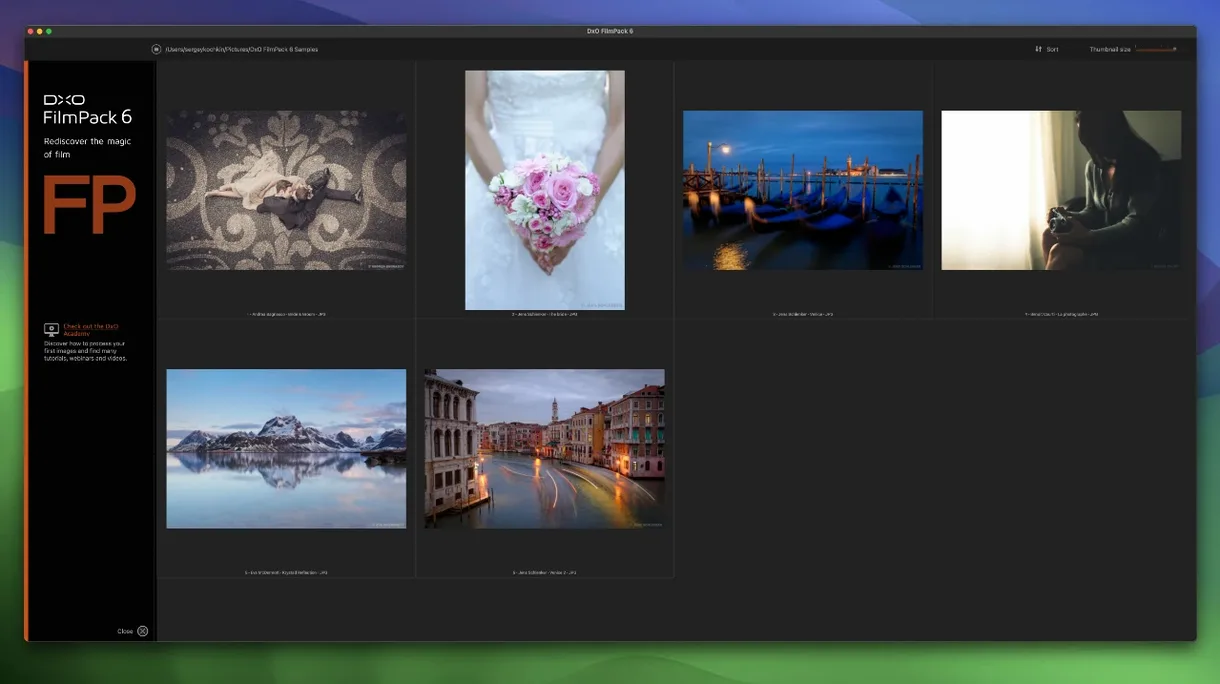 DxO FilmPack 8 — frame 1 dxo filmpack 8 macos free on a Mac