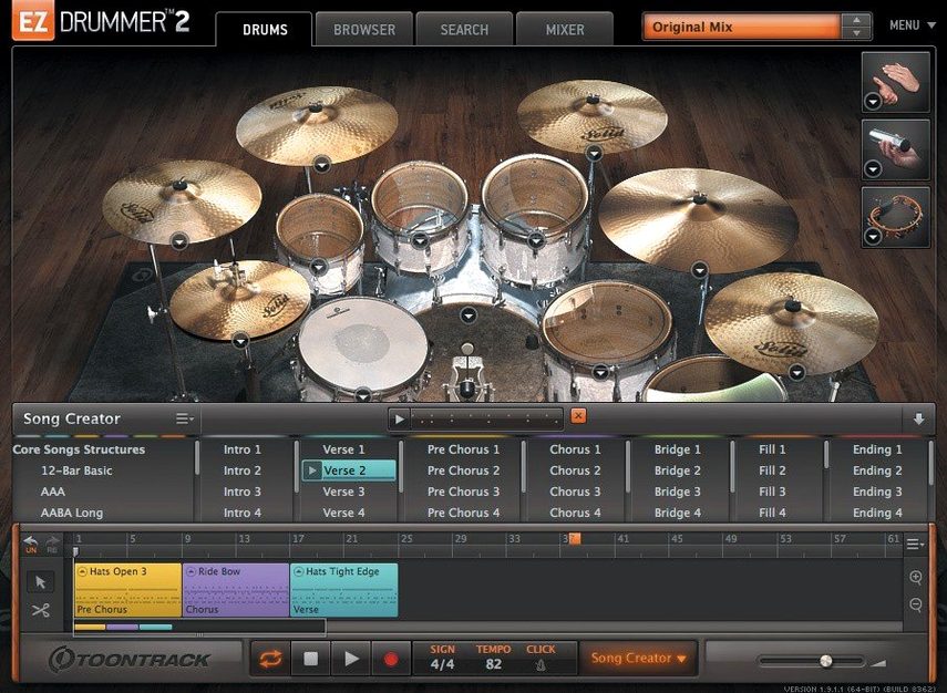 EZdrummer — frame 1 ezdrummer torrent — main panel