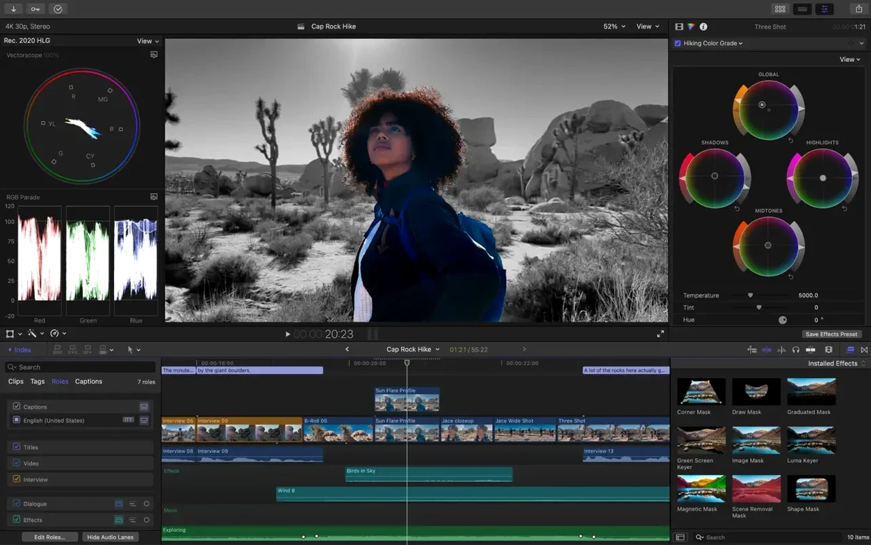 Final Cut Pro tools, view 6