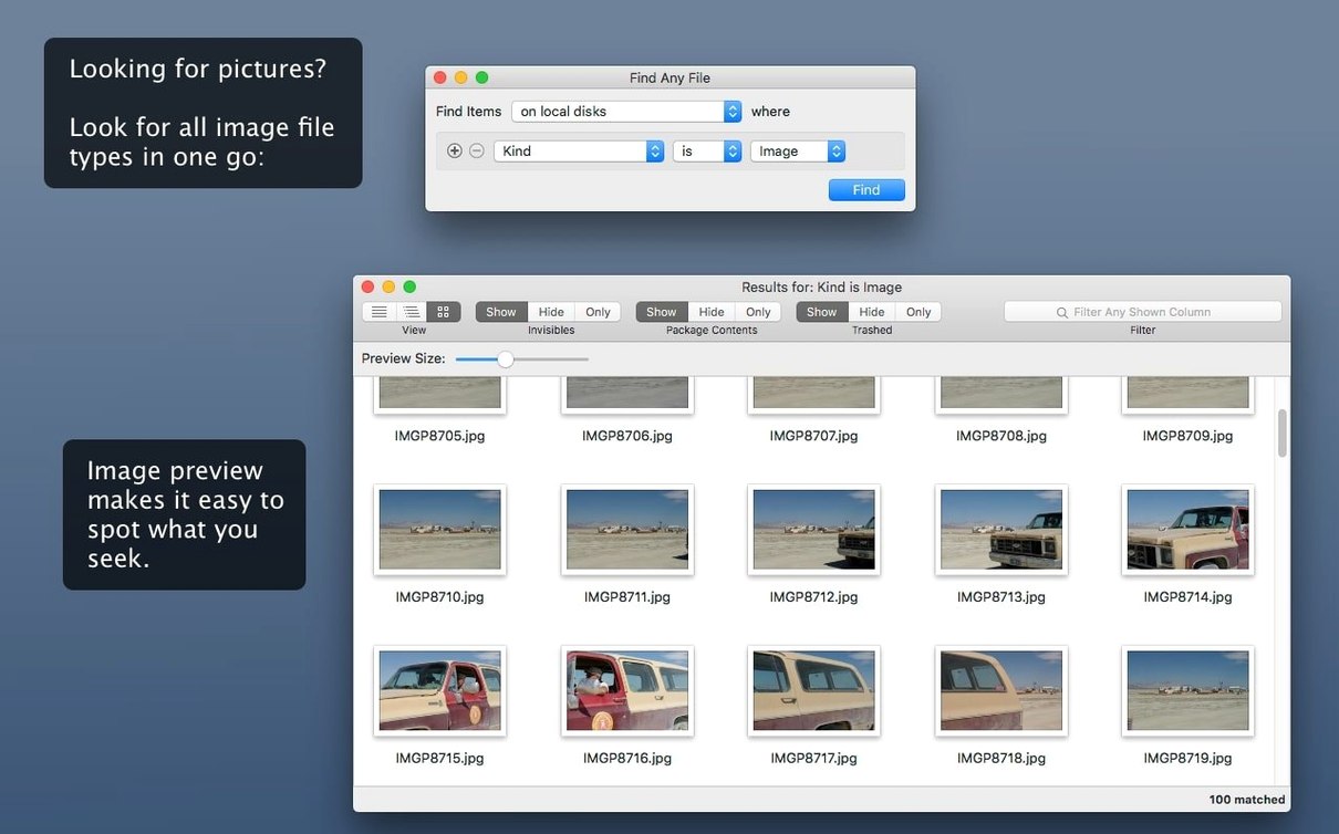 Find Any File — frame 3 Find Any File tools, view 3