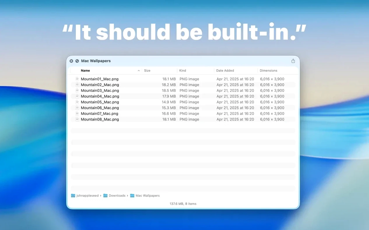 folder preview free on a Mac