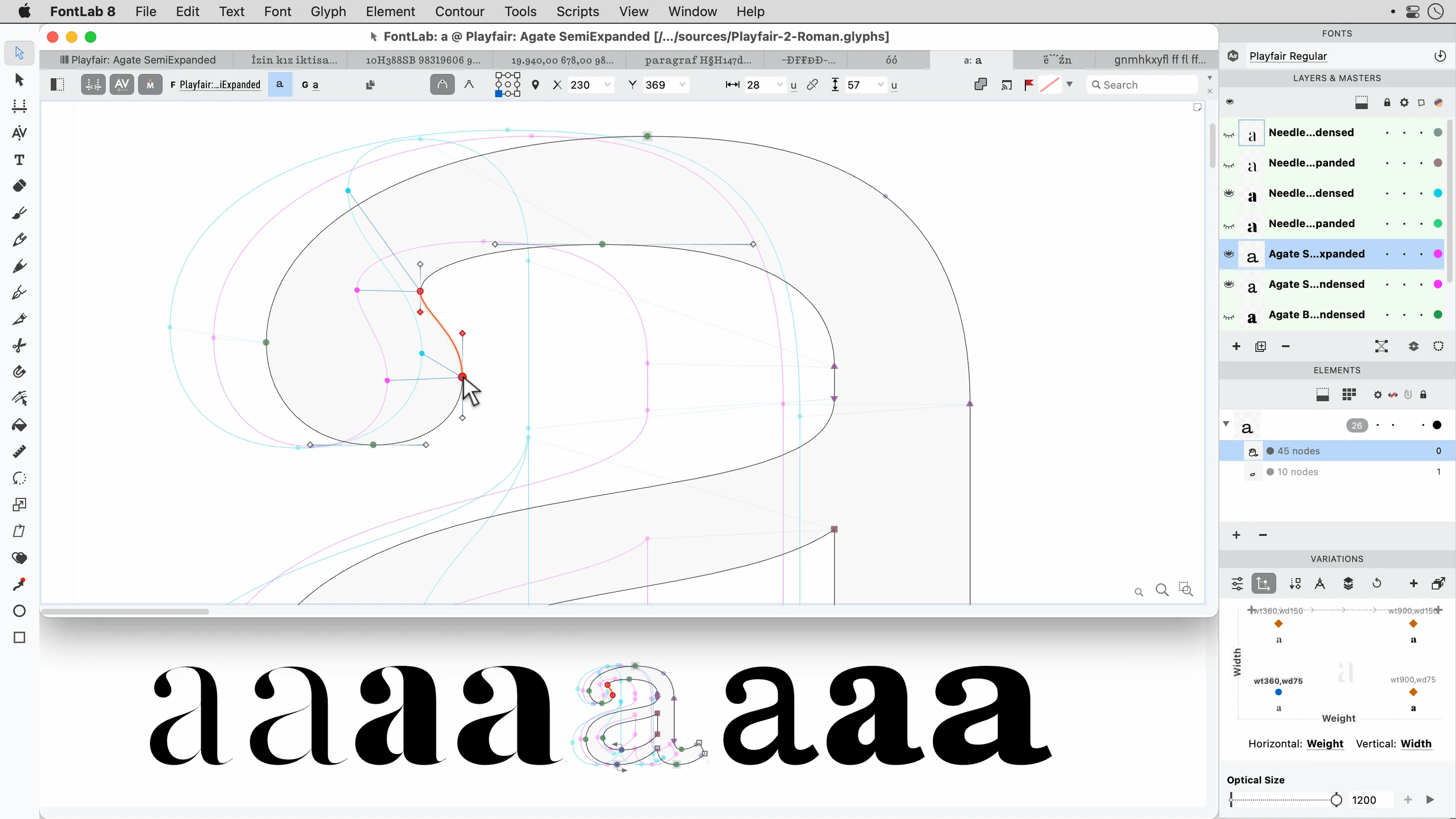 FontLab — frame 1 fontlab mac on a Mac