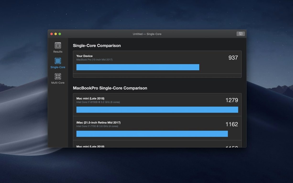 Geekbench 7 tools, view 3