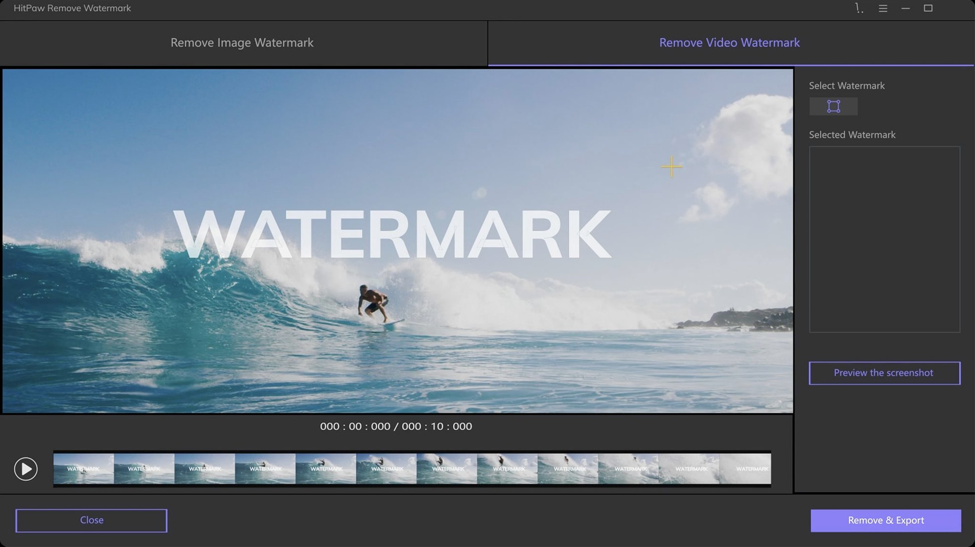 HitPaw Watermark Remover: slide 1 of 4 hitpaw watermark remover on a Mac
