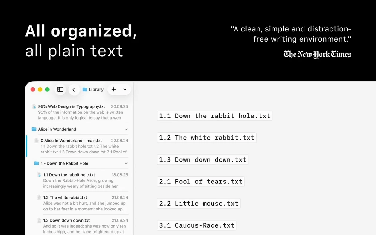iA Writer tools, view 5