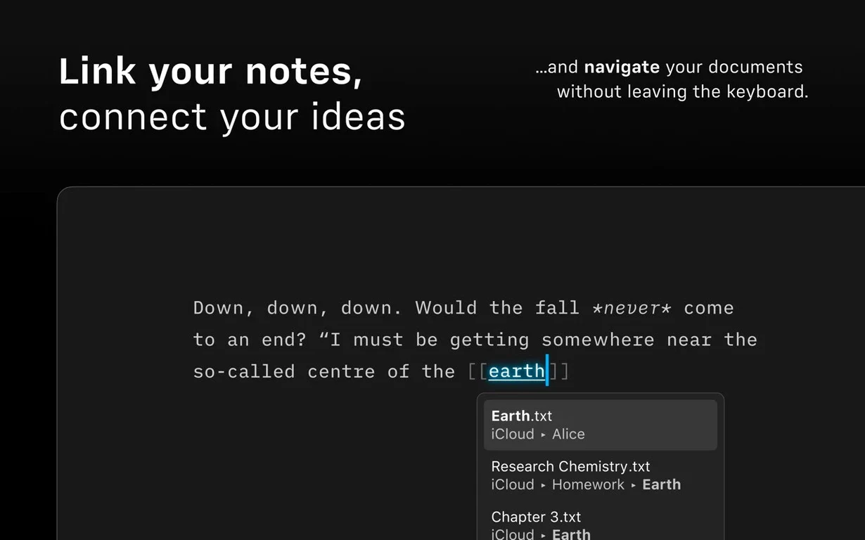 iA Writer tools, view 7