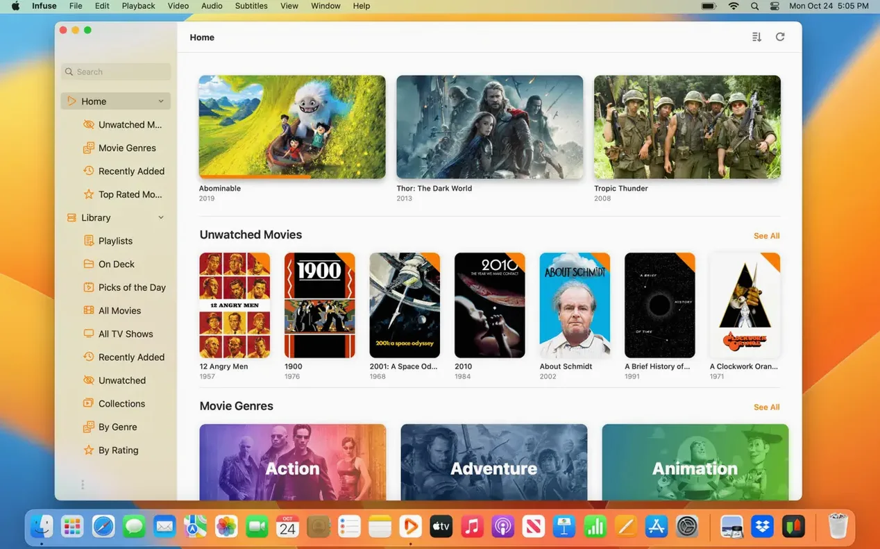 Infuse Pro: slide 1 of 4 infuse pro on a Mac