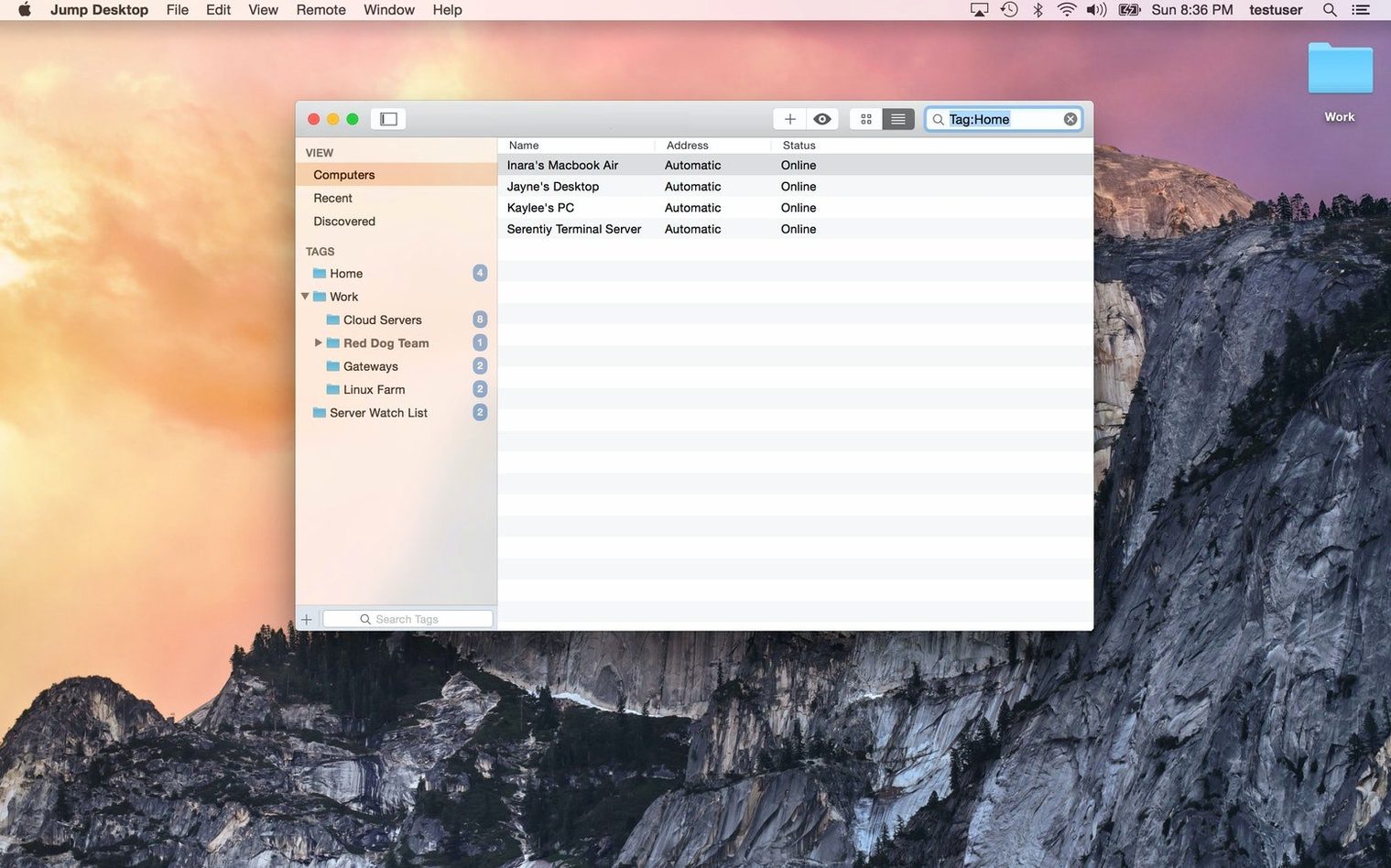 Jump Desktop tools, view 4