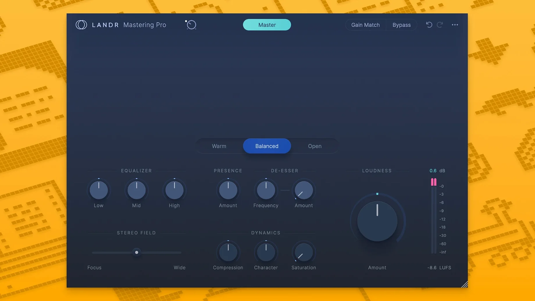 LANDR Mastering Plugin PRO — frame 1 landr mastering plugin pro macos free — main panel