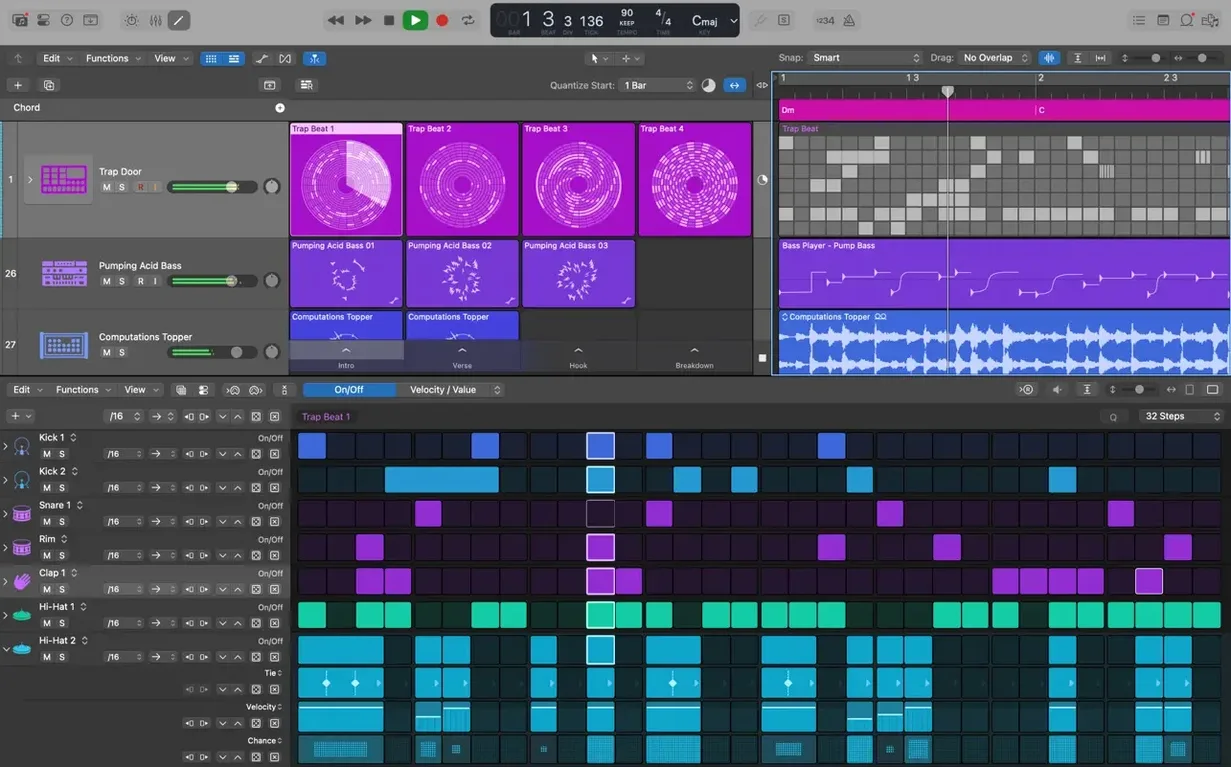 Logic Pro tools, view 6