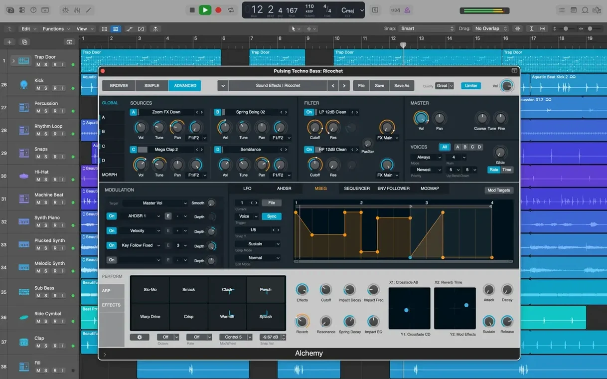 Logic Pro tools, view 8
