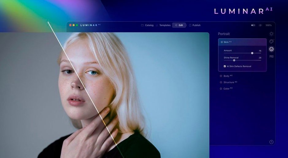 luminar ai download mac — main panel