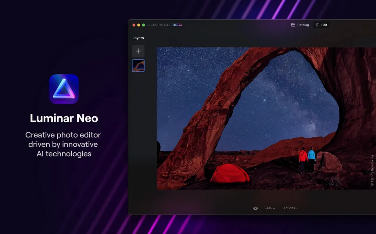 Luminar Neo: slide 1 of 6 luminar neo mac download — main panel