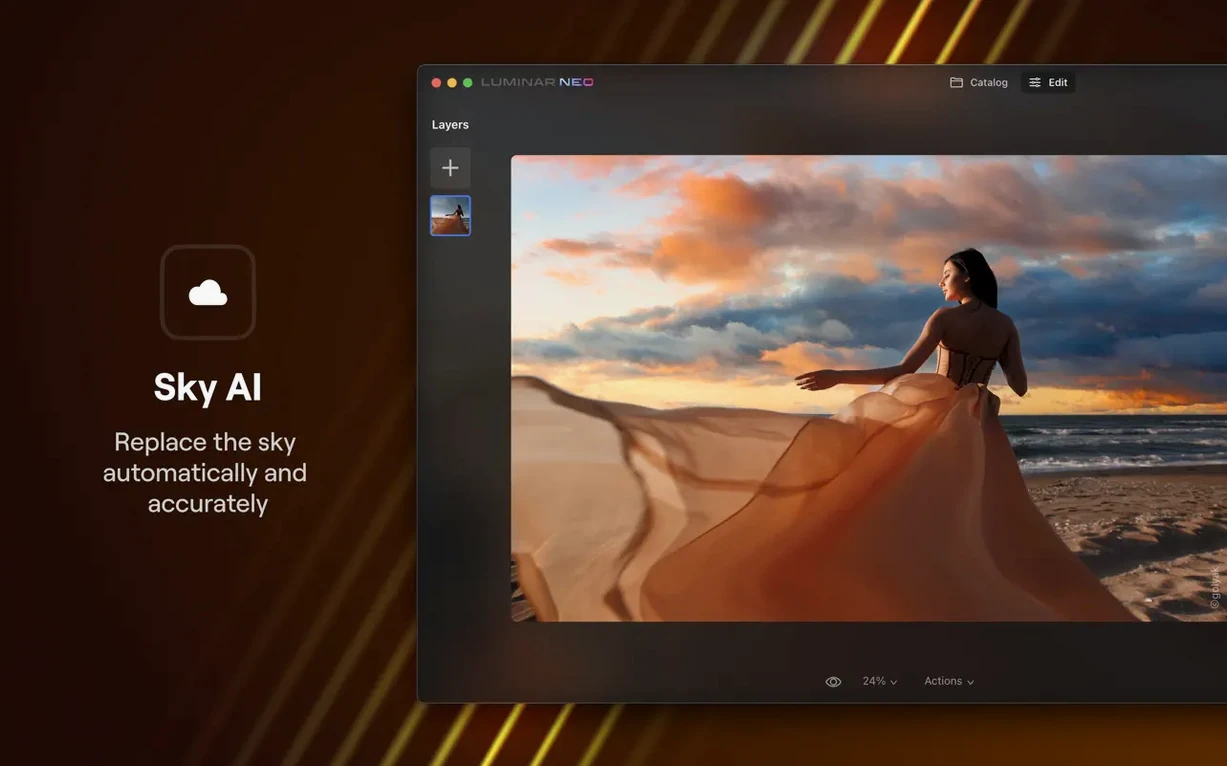 Luminar Neo — frame 5 Luminar Neo tools, view 5