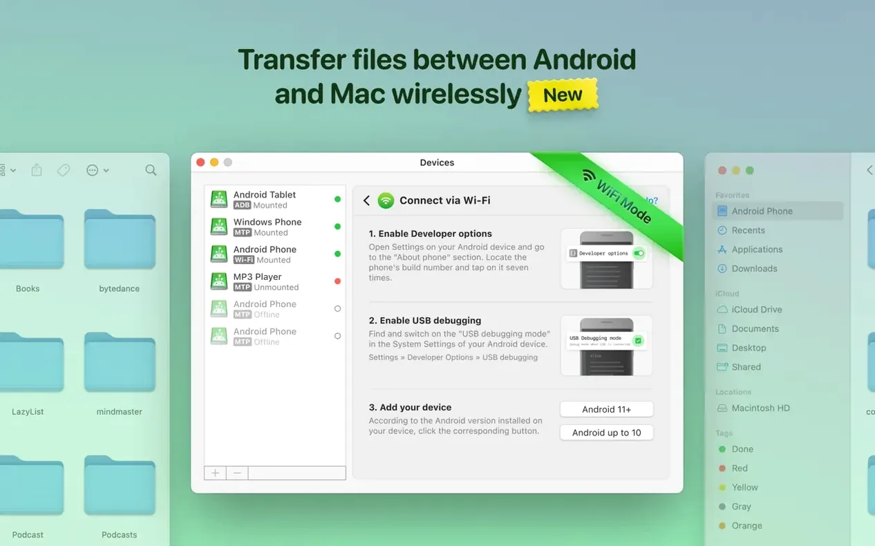 MacDroid Pro tools, view 2