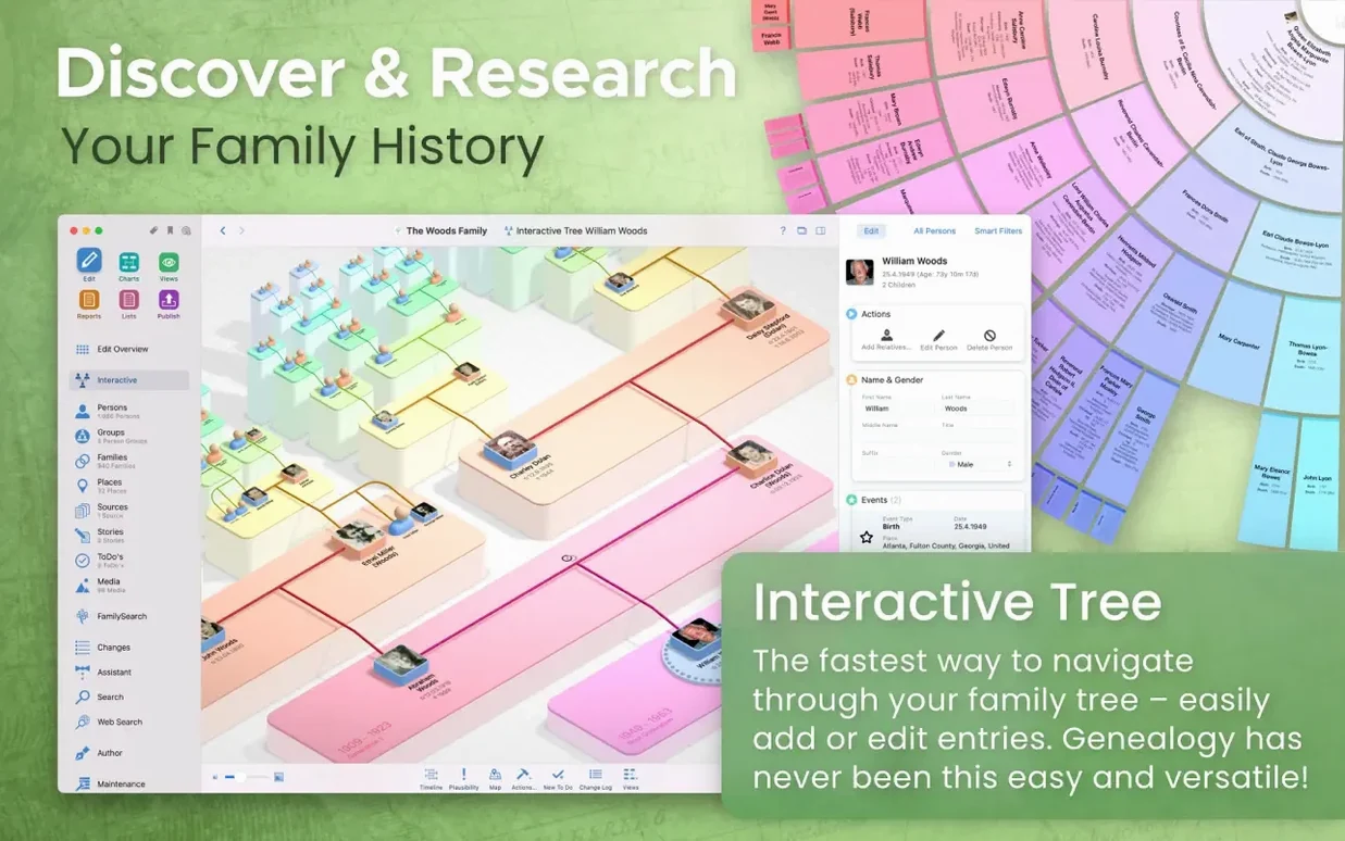 macfamilytree crack — main panel