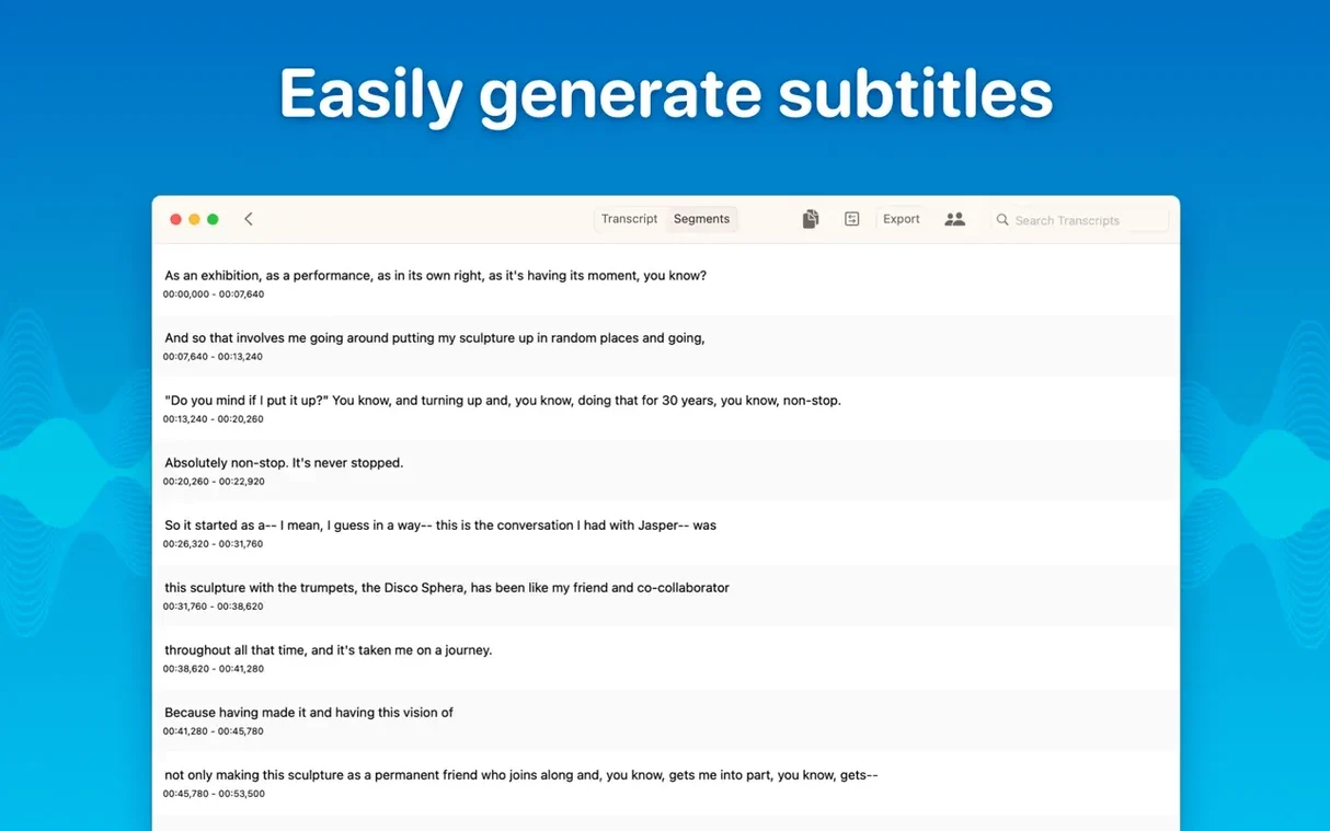 MacWhisper: slide 3 of 7 MacWhisper example 3