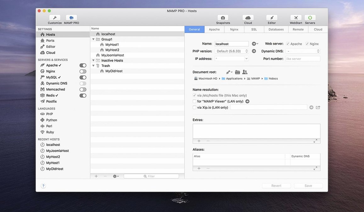 MAMP PRO: slide 1 of 4 mamp pro download on a Mac