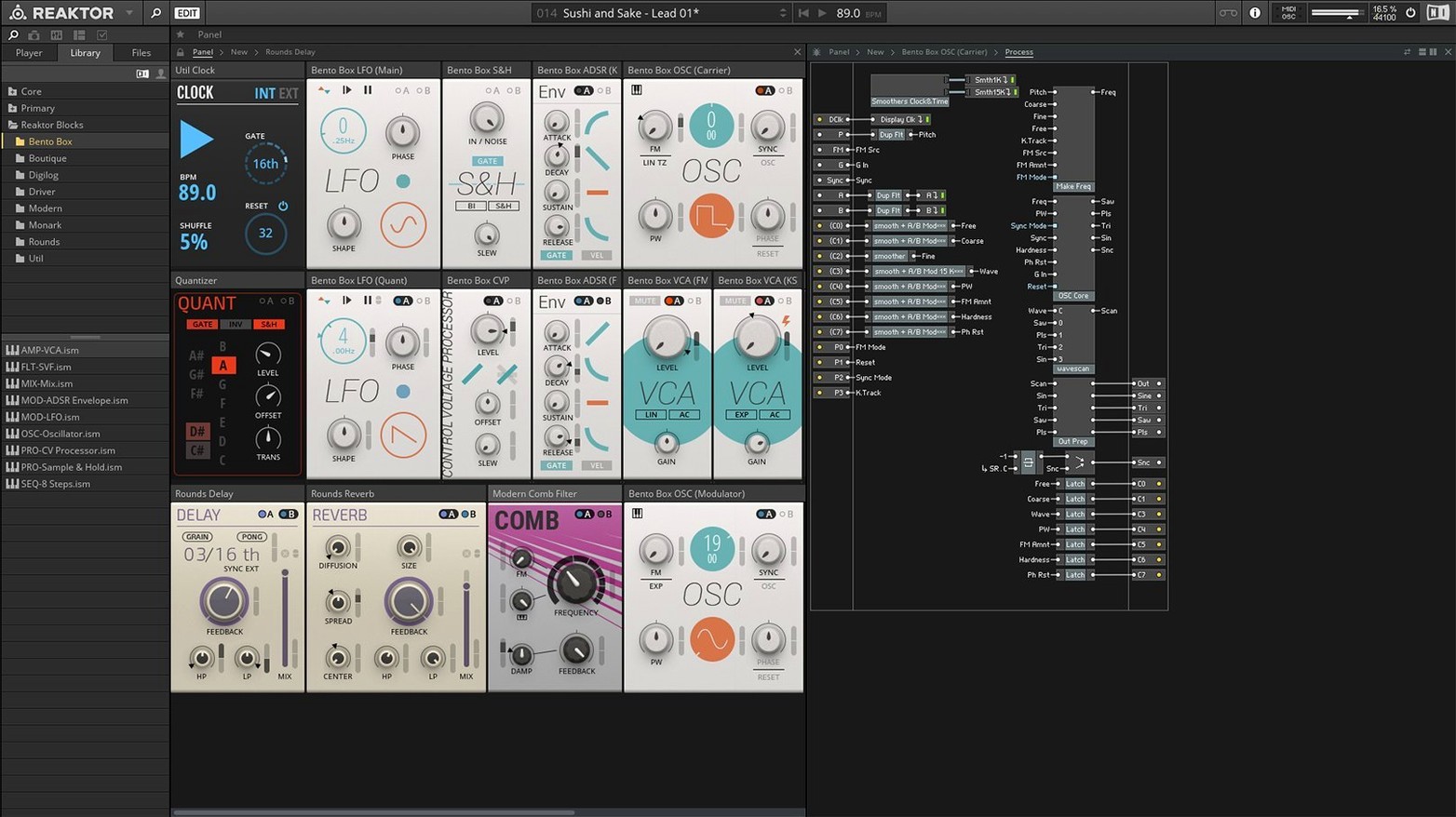 Native Instruments Reaktor — frame 3 Native Instruments Reaktor tools, view 3