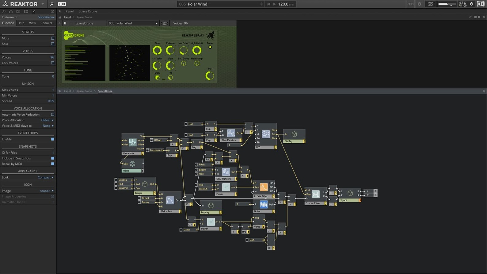 Native Instruments Reaktor — frame 4 Native Instruments Reaktor tools, view 4