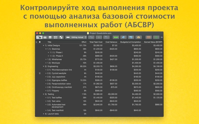 OmniPlan Pro — frame 4 OmniPlan Pro tools, view 4