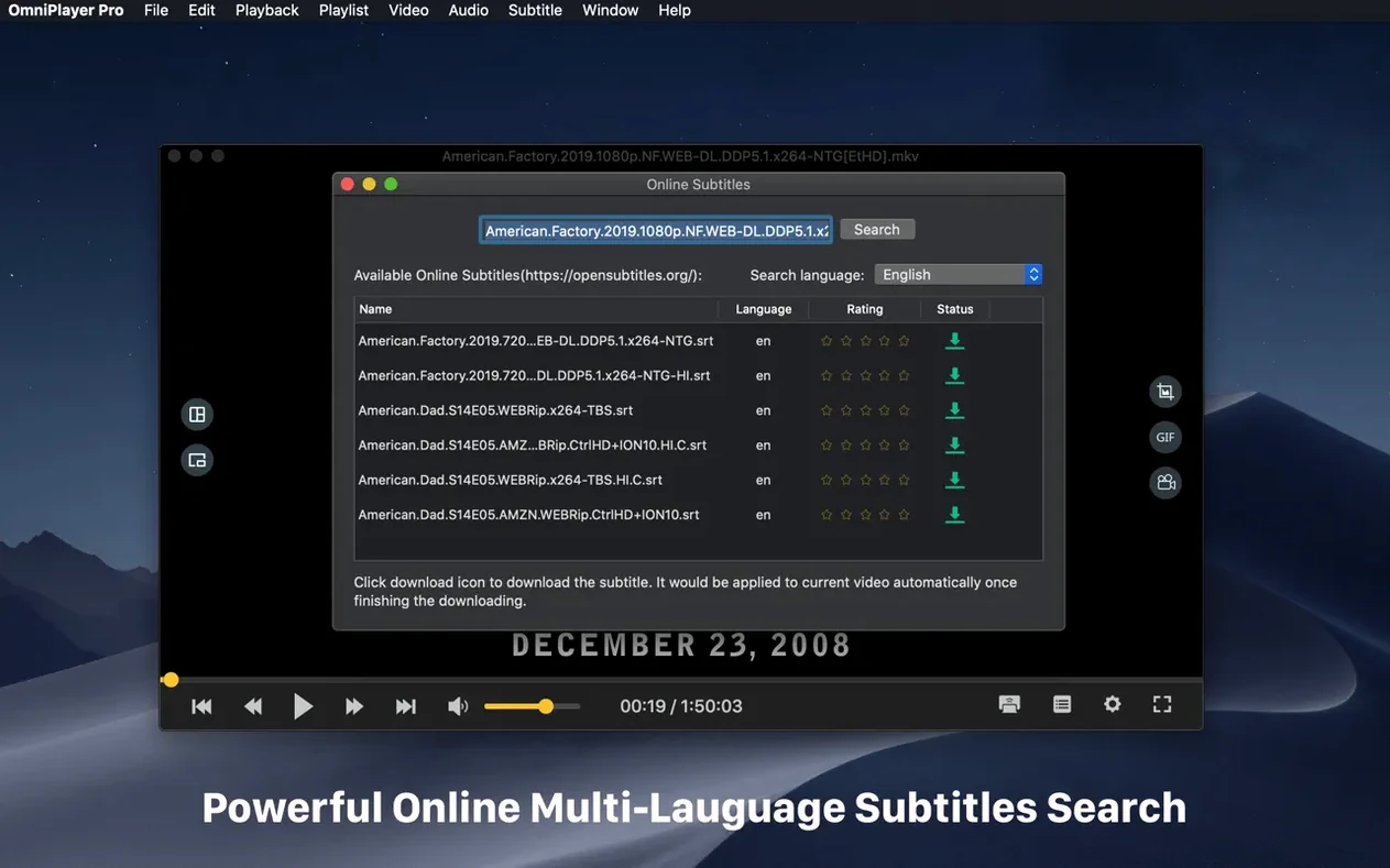 OmniPlayer: MKV Video Player Pro — frame 4 OmniPlayer: MKV Video Player Pro tools, view 4