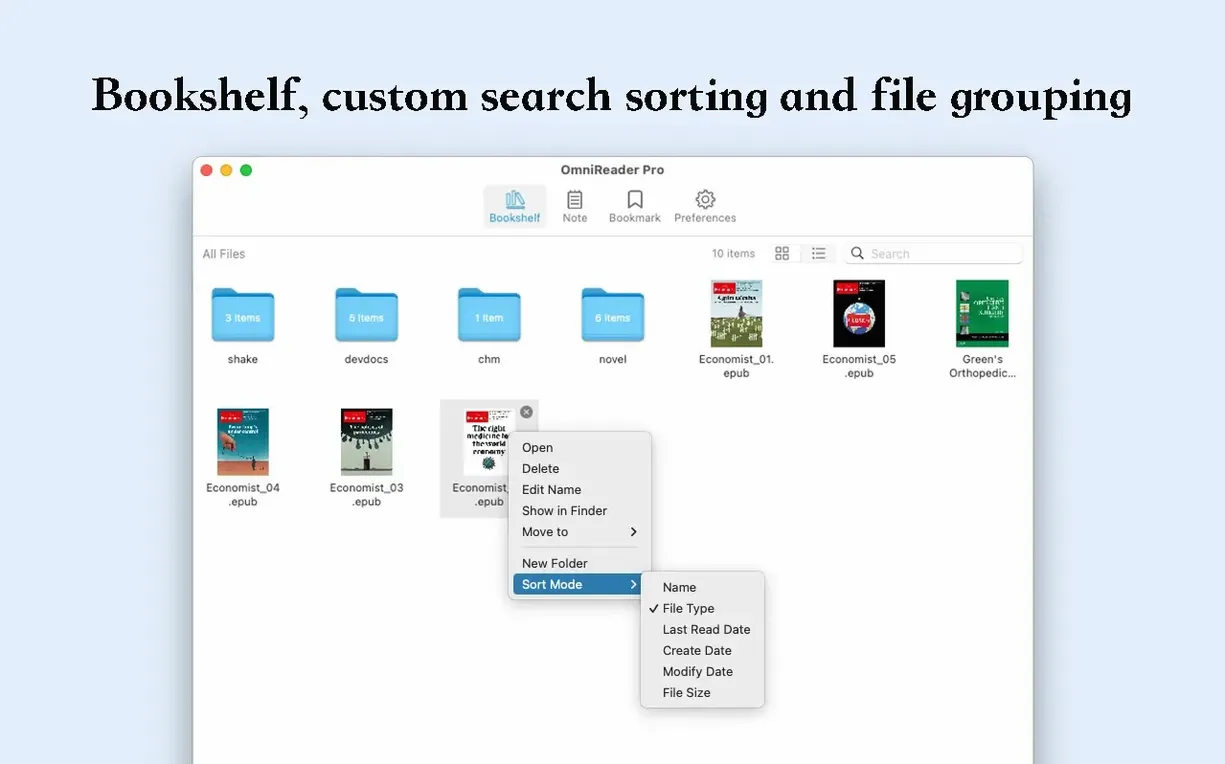 omnireader pro — main panel