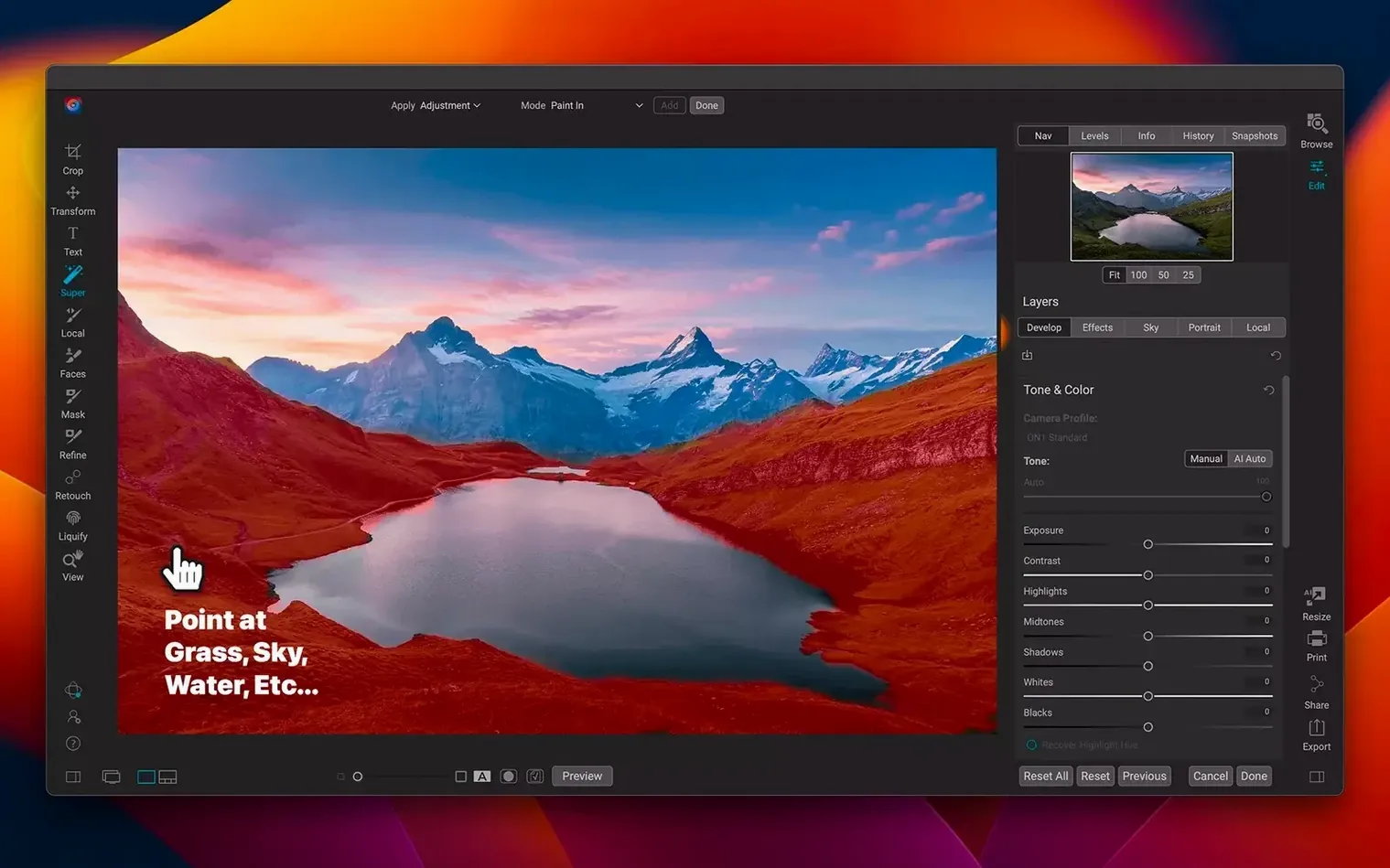 ON1 Photo RAW — frame 1 on1 photo raw 2026 — main panel