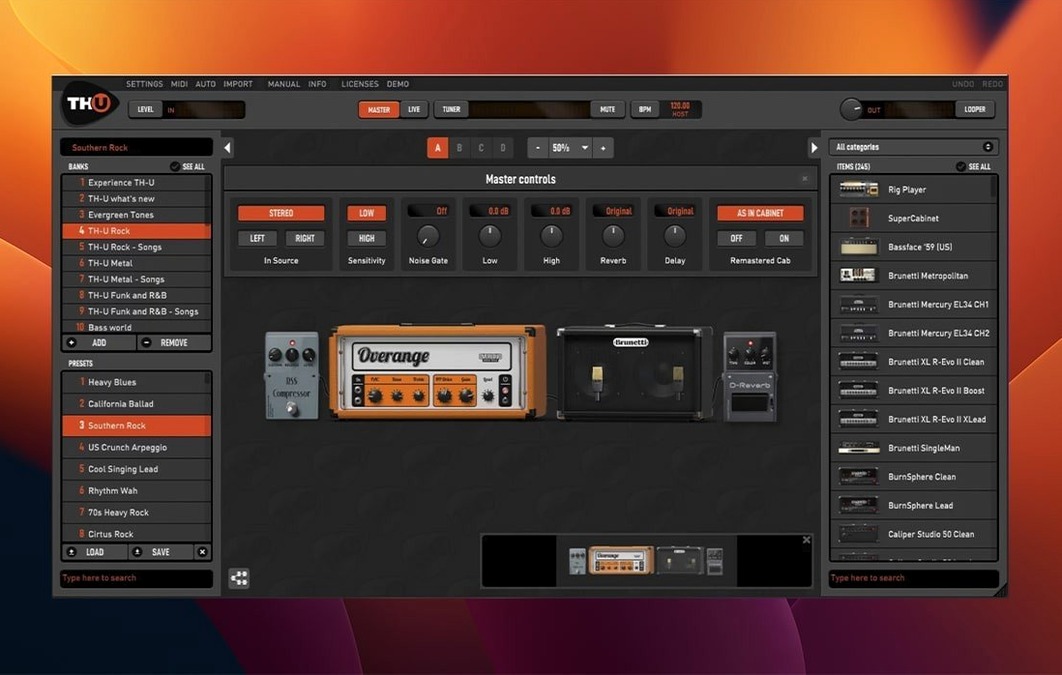 Overloud TH-U Premium — frame 4 Overloud TH-U Premium tools, view 4