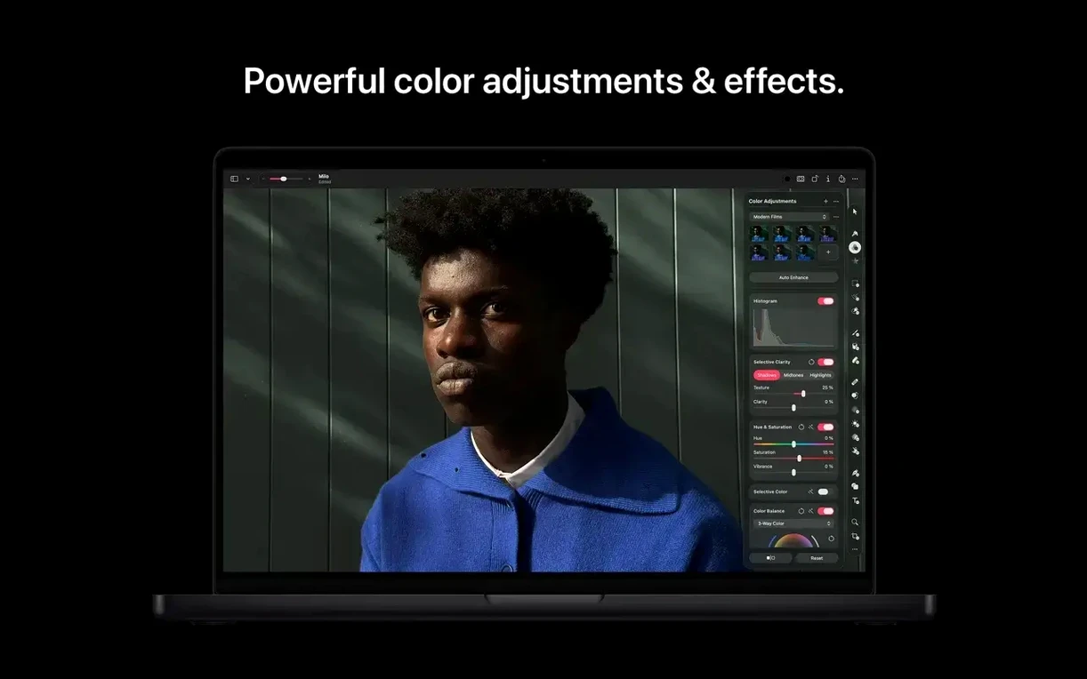 Pixelmator Pro — frame 6 Pixelmator Pro tools, view 6
