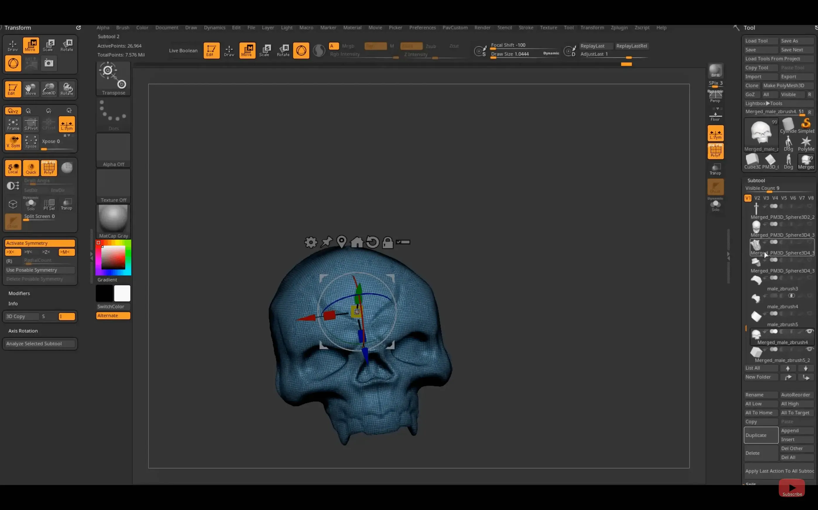 Pixologic Zbrush — frame 4 Pixologic Zbrush tools, view 4