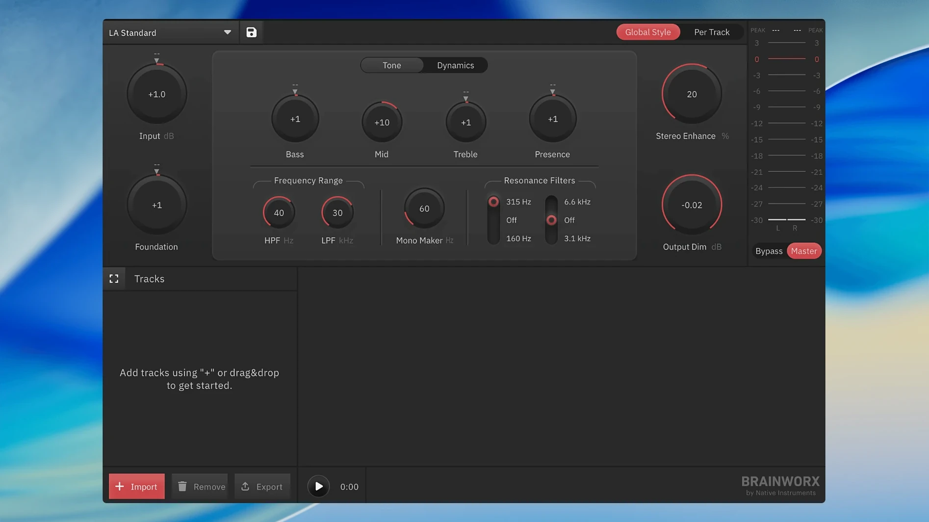 Plugin Alliance Brainworx bx_mastering studio — frame 2 Plugin Alliance Brainworx bx_mastering studio tools, view 2
